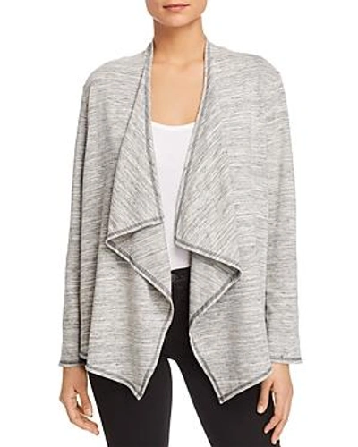 Status By Chenault Draped Open-front Cardigan In Gray