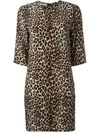 Equipment Aubrey Leopard-print Silk Mini Dress In Brown