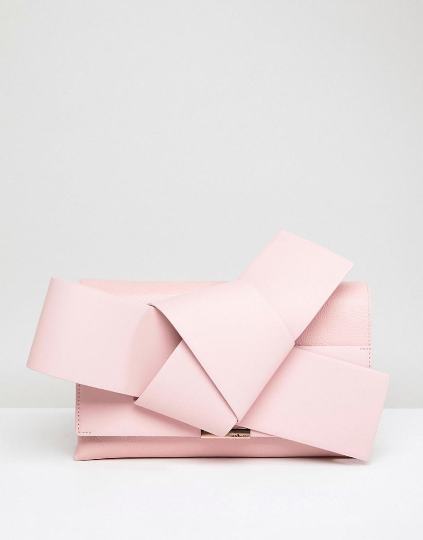 ted baker pink bow clutch bag