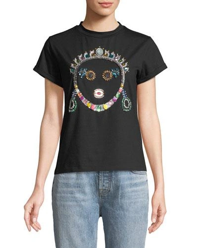 Bat Gio By Giovanna Battaglia Engelbert Crown Jeweled Face T-shirt, Black