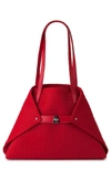 Akris Small Ai Techno Convertible Satchel - Red In Scarlet