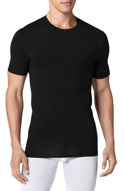 Tommy John Men's Stay-tucked Crew-neck T-shirt In Black