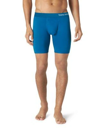 Tommy John Cool Cotton Boxer Briefs In Mykonos Blue