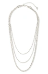 Sterling Forever Lanora Layered Necklace In Silver