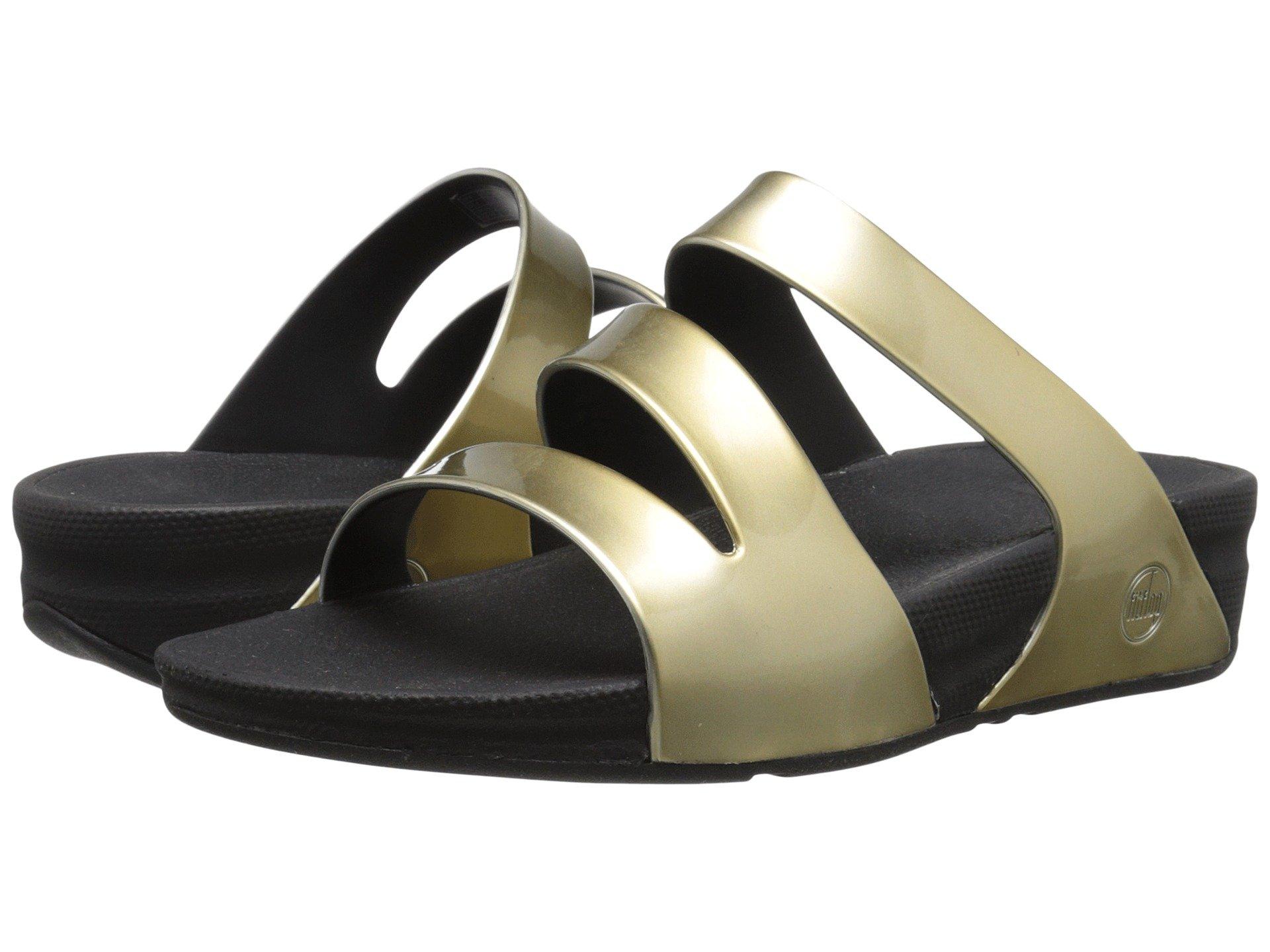 fitflop gold trainers