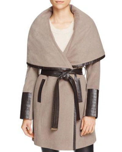 Modesens Via Spiga Leather Jacket Via Spiga Belted Faux Leather