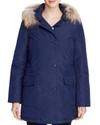Woolrich Arctic Fur Trim Parka In Dark Royal