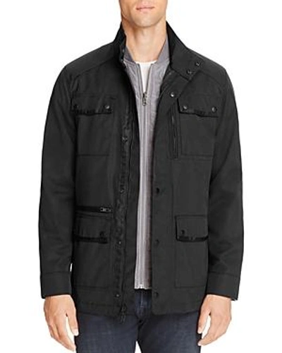 Wrk Ethan Coat With Quilted Warmer In Black