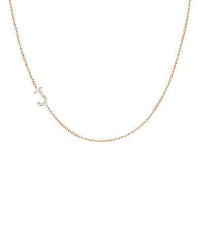 Zoe Lev Jewelry 14k Gold Personalized Asymmetric Diamond Initial Necklace