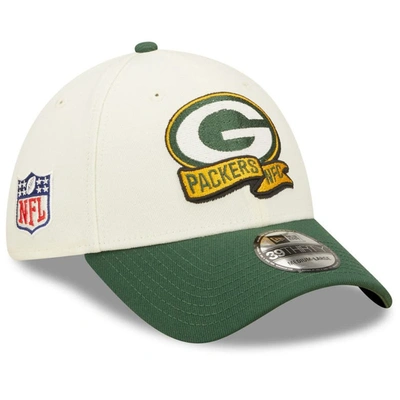 New Era Men's  Cream, Green Green Bay Packers 2022 Sideline 39thirty 2-tone Flex Hat In Cream,green