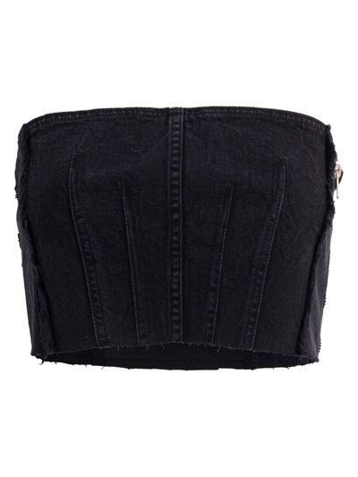 Hudson X Zoe Costello Stevie Corset Top In Black Rock