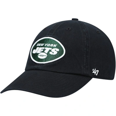 47 ' Black New York Jets Secondary Clean Up Adjustable Hat