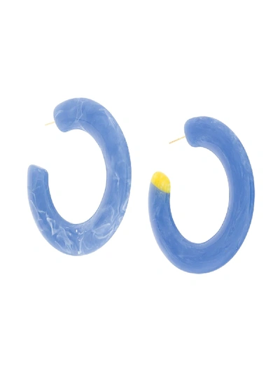 Cult Gaia Kennedy Large Hoop Earrings In Blue