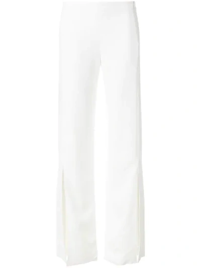 The Row Gala Wide Leg Acetate Pants In Off White