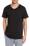 Daniel Buchler Peruvian Pima Cotton V-neck T-shirt In Black