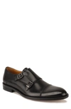 Gordon Rush Jay Double Monk Strap Shoe In Black Leather