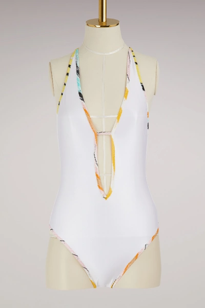 Missoni Lycra One-piece Swimsuit In White