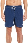 Tom & Teddy Solid Swim Trunks In Estate Blue