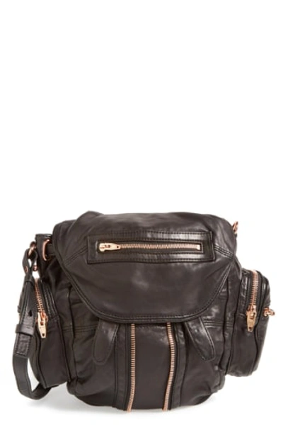 Alexander Wang 'mini Marti - Rose Gold' Leather Backpack - Black