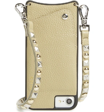 Bandolier Stella Iphone 6/7/8 & 6/7/8 Plus Leather Crossbody Case - Black In Pebble/ Gold/ Silver