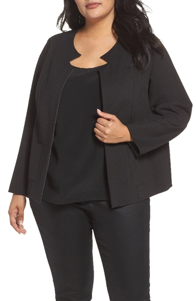 Foxcroft Tilly Reversible Ponte Jacket In Charcoal