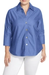Foxcroft Paityn Non-iron Cotton Shirt In French Blue