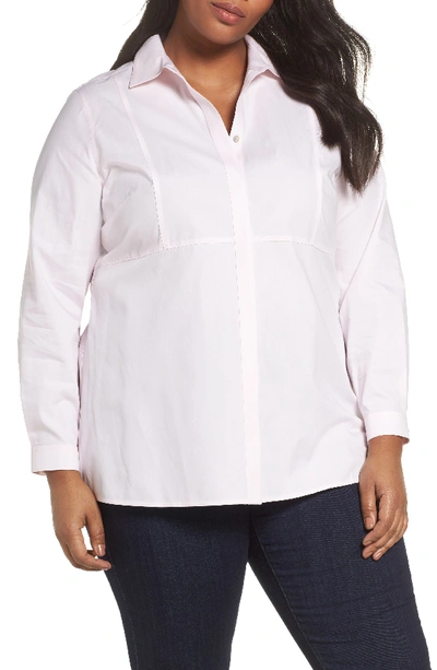 Foxcroft Pinpoint Oxford Cloth Shirt In Blush