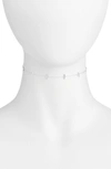 Argento Vivo Bar Station Chain Choker In Silver