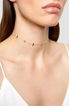 Argento Vivo Bar Station Chain Choker In Gold