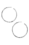 Argento Vivo Hammered Large Hoop Earrings In Sterling Silver