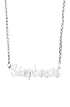 Argento Vivo Personalized Script Name Necklace In Silver