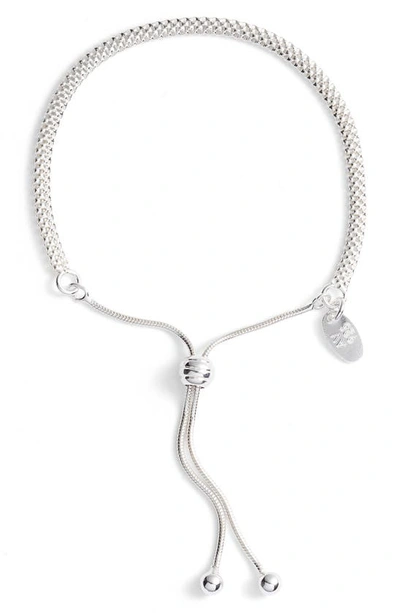 Argento Vivo Mesh Chain Adjustable Bracelet In Silver