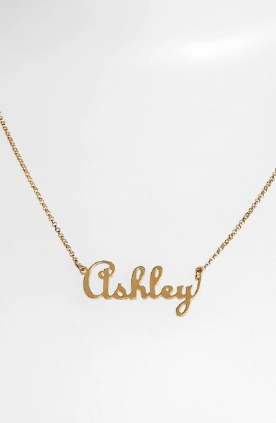 Argento Vivo Personalized Script Name With Heart Necklace (nordstrom Online Exclusive) In Gold