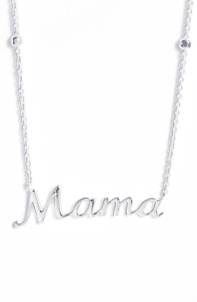 Argento Vivo Mama Pendant Necklace In Silver