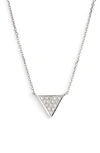 Dana Rebecca Designs 'emily Sarah' Diamond Triangle Pendant Necklace In White Gold