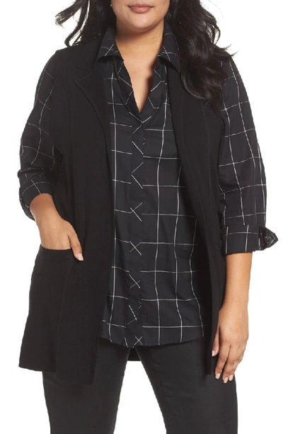 Foxcroft Jodi Longline Sweater Vest In Black