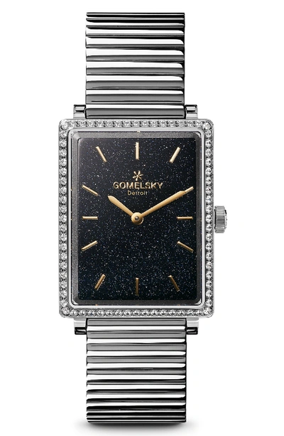 Gomelsky The Shirley Fromer Diamond Bracelet Watch, 32mm X 25mm In Silver/ Sandstone/ Silver