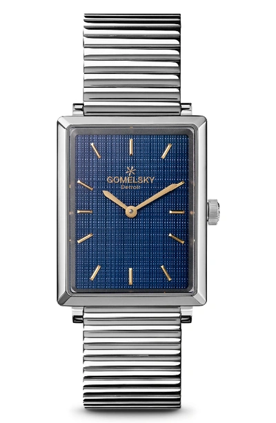 Gomelsky The Shirley Fromer Bracelet Watch, 32mm X 25mm In Silver/ Blue/ Silver