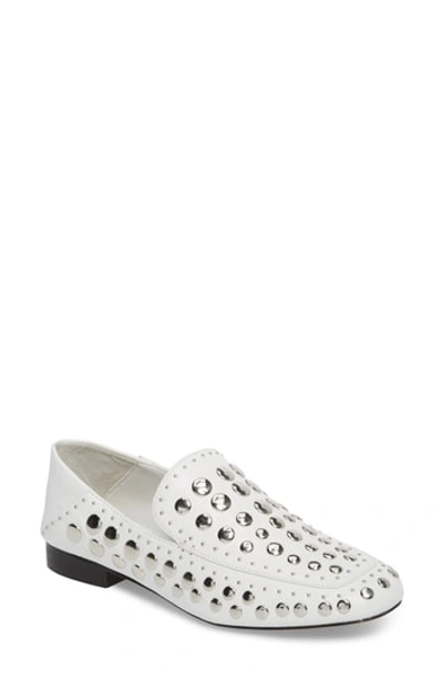 1.state Flintia Studded Flat In White Leather