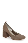 1.state Madene Block Heel Pump In Shale Nubuck Leather