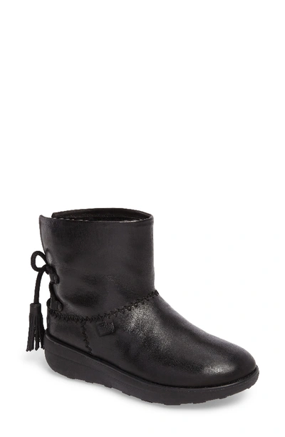 Fitflop Mukluk Shorty Ii Boot With Genuine Shearling Lining In All Black