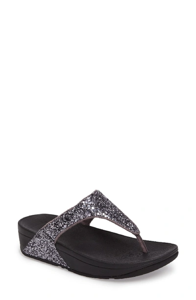 Fitflop Glitterball(tm) Thong Sandal In Pewter Fabric