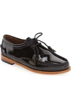 G.h. Bass & Co. Women's Weejuns Winnie Lace-up Loafers Women's Shoes In Black Leather