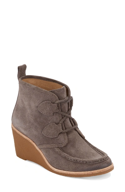 G.h. Bass & Co. Rosa Wedge Bootie In Charcoal Suede