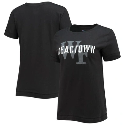 Champion Black Wake Forest Demon Deacons Deactown Wordmark T-shirt