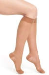 Item M6 Sheer Compression Knee High Socks In Bronze