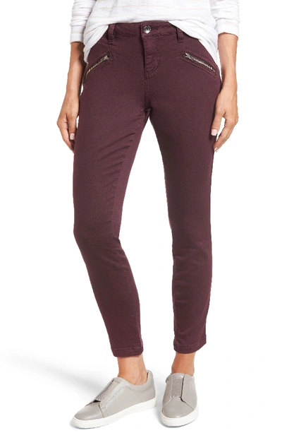 Jag Jeans Ryan Knit Skinny Jeans In Plum Noir