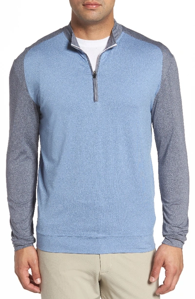 Johnnie-o Sway Classic Fit Zip Raglan Pullover In Abyss