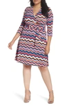 Leota Wrap Dress In Chevron