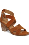 Lucky Brand Kesey Block Heel Sandal In Cafe Suede